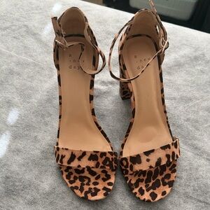 EUC A New Day Leopard Print Block Heels